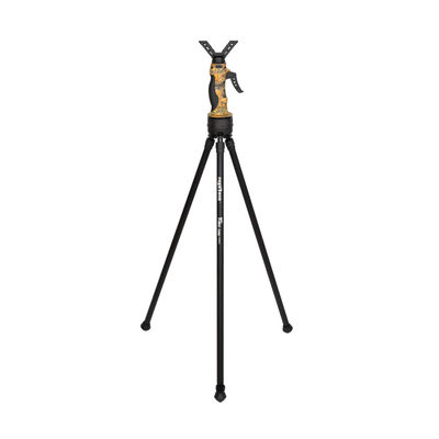 Adjustable Bipod Height Aluminum Telescope Mount Waterproof In Camouflage Height 78-105cm