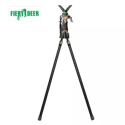 Adjustable Height Hunting Tripod Aluminum Alloy Black Color For Outdoor Shooting